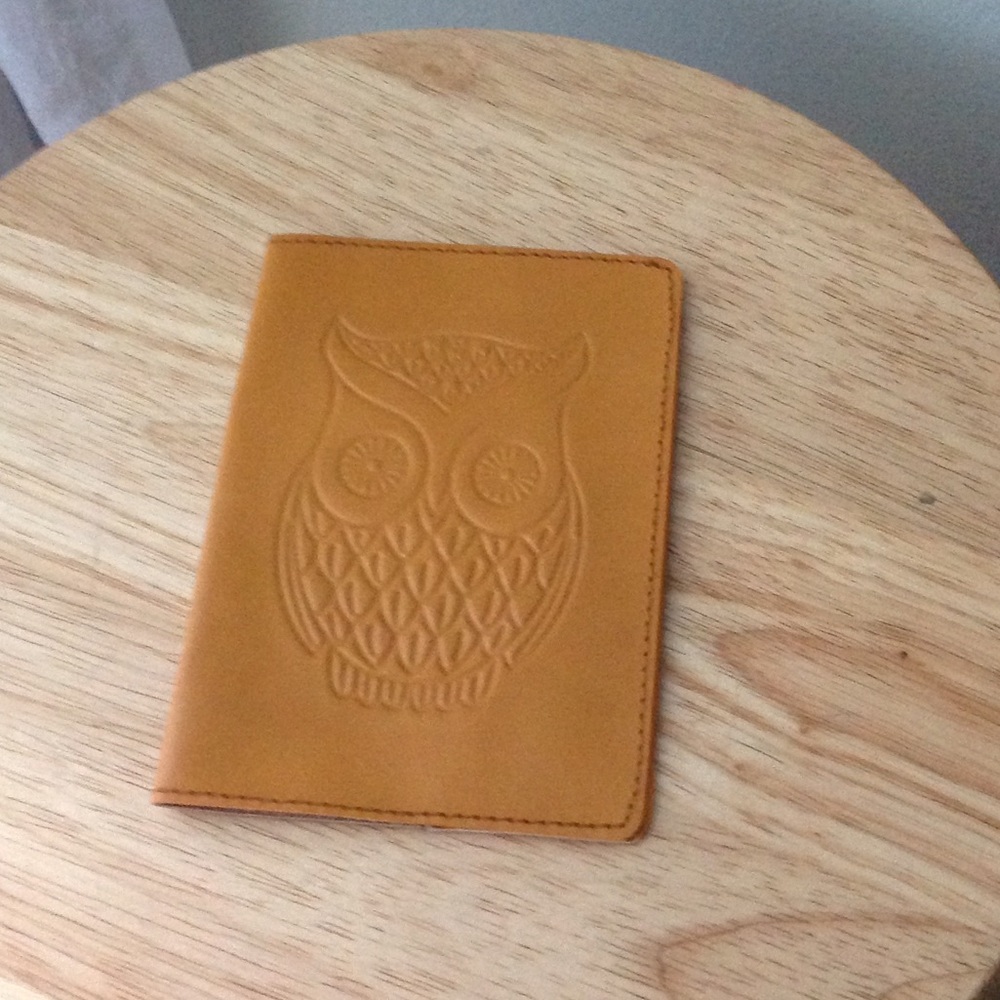 Leather Owl Passport Cover
