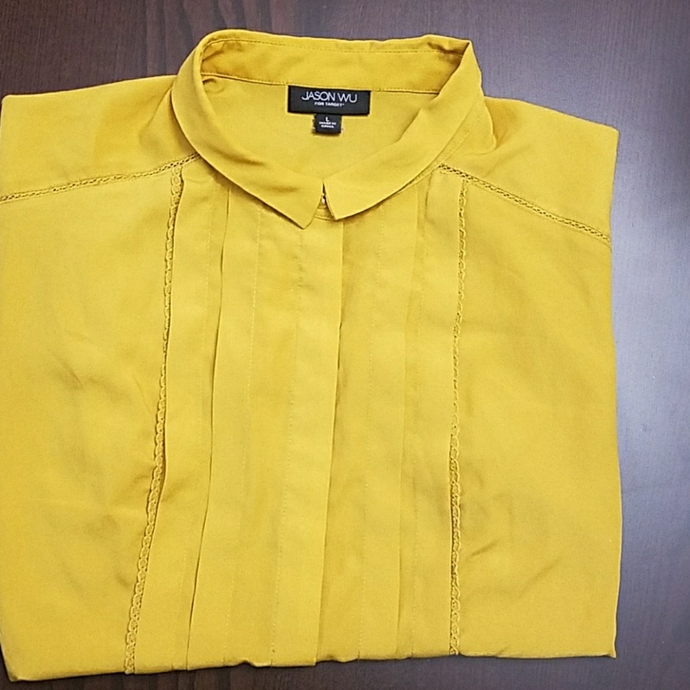 Jason Wu Collared Pleated Button Down Shirt
