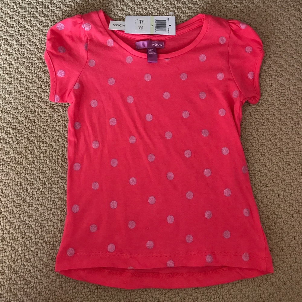 Little girl's size 4 t-shirt by Aqua - New