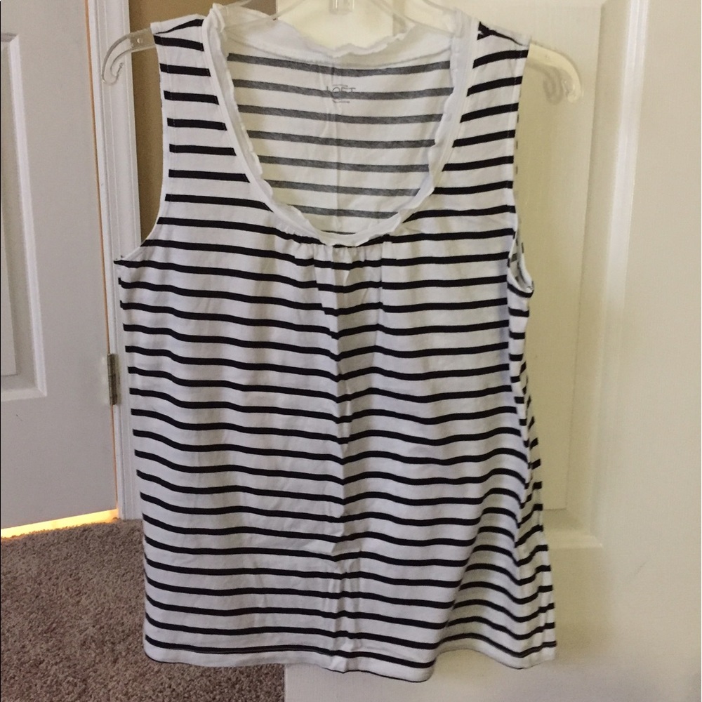 LOFT black/white striped top