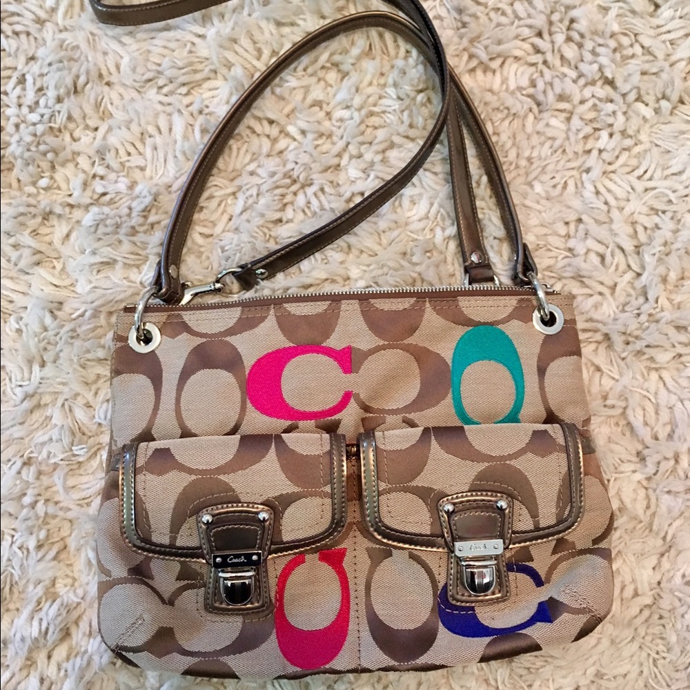 Multicolor SV Coach crossbody bag