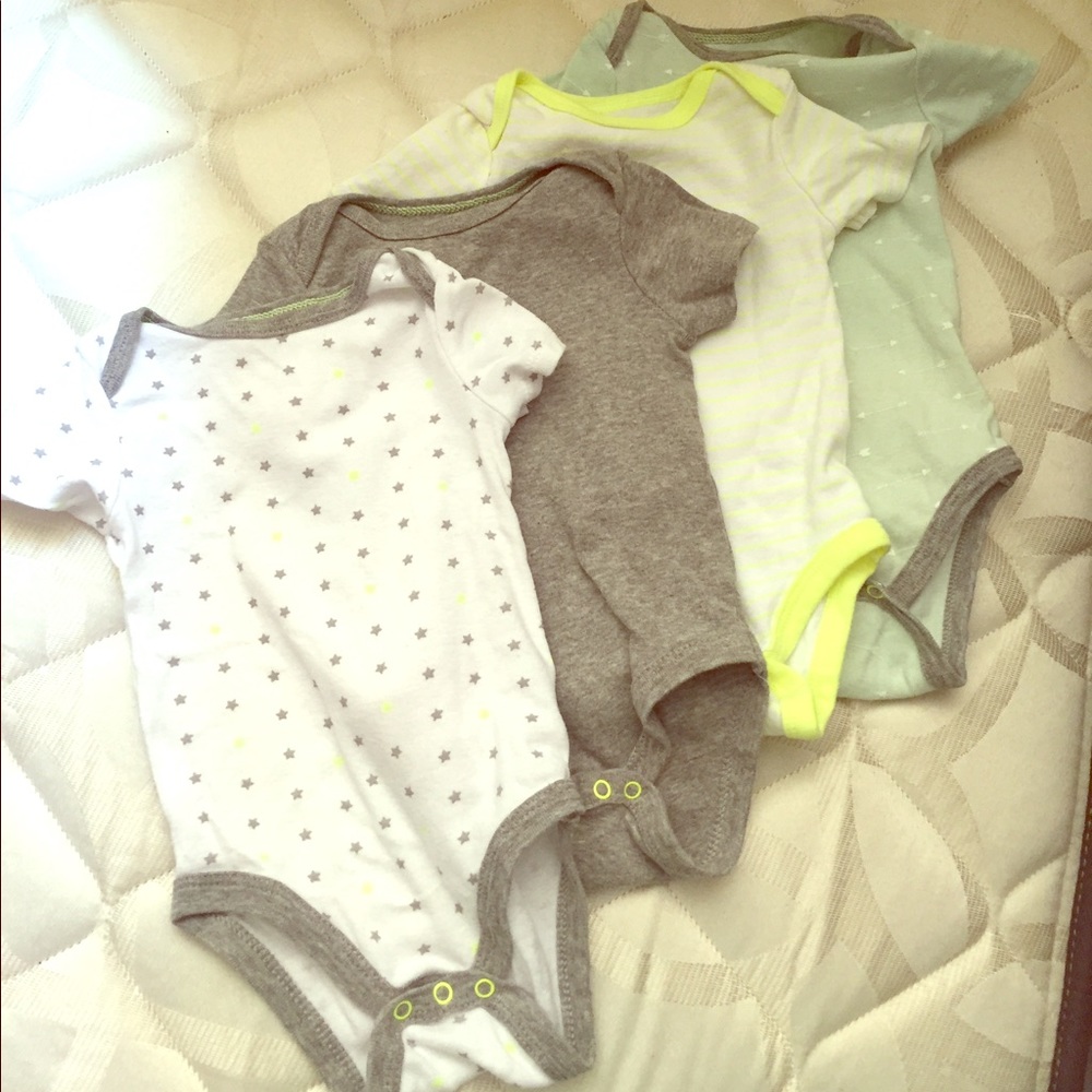 Cat & Jack onesies-neutral  3-6 months