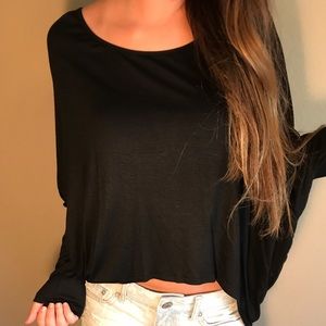 Black Flowy Top