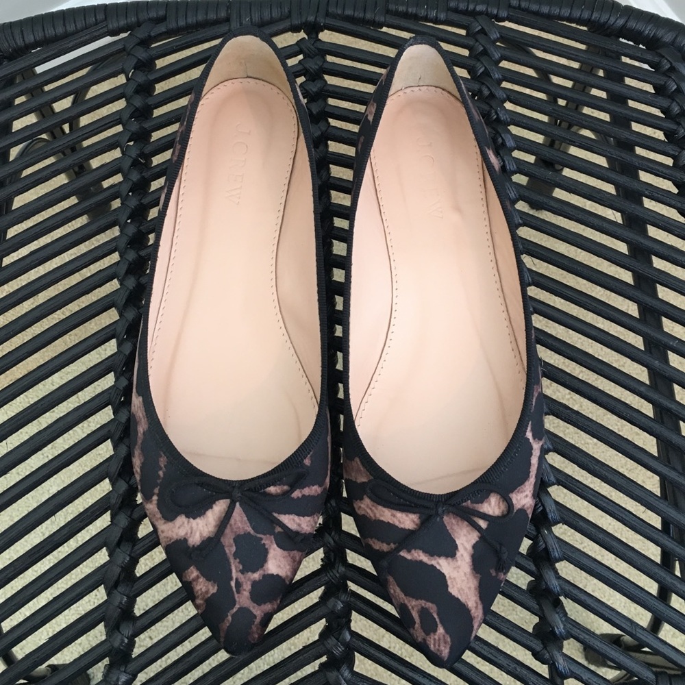 Jcrew Gemma leopard flats - Dusty Cedar - E0227