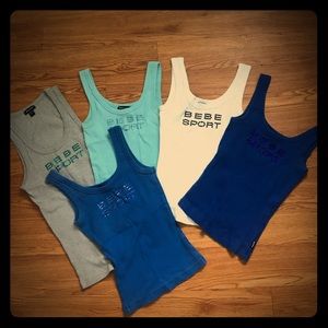 Bebe sport rhinestone tanks