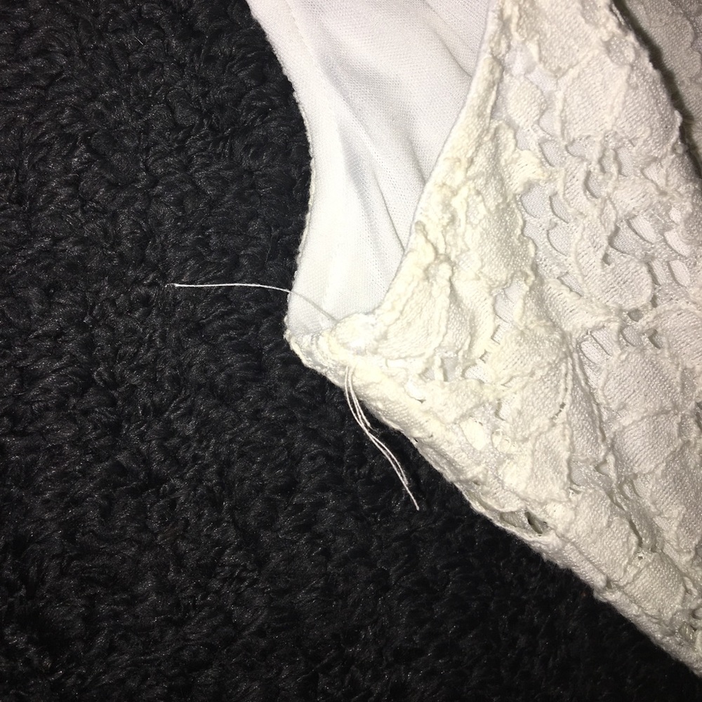 White lace with leather collar dress - Picture 6 of 6