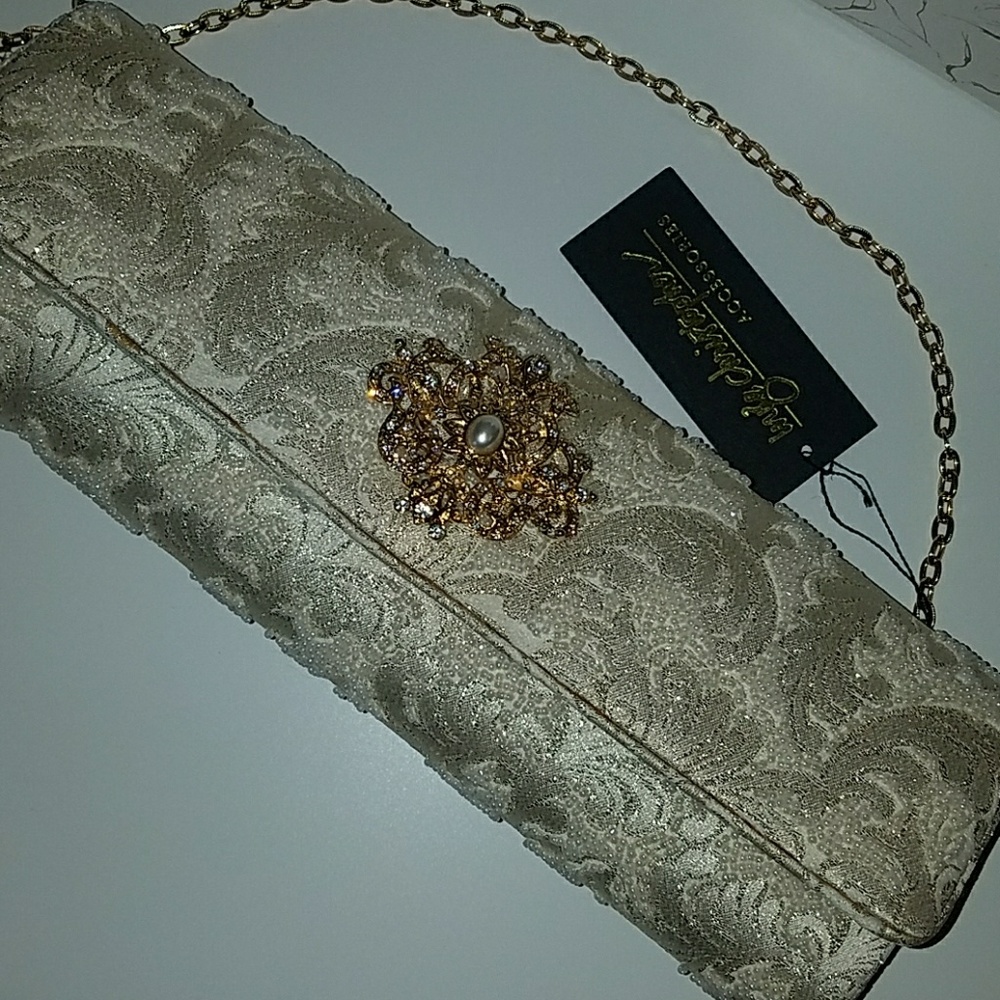 Inge christopher cluch bag shoulder handbag gold