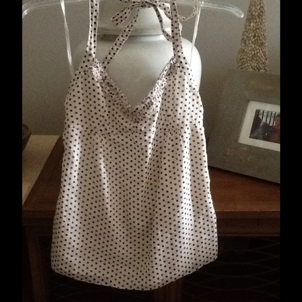FINAL SALE J. Crew linen style halter tie top SZ 4