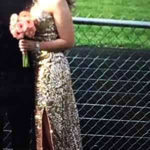 Rose gold prom dress