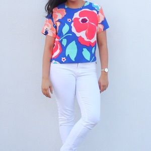 Kate Spade Multifloral Ramona Top Size 6