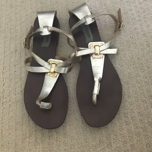Gold/silver, Steve Madden sandals