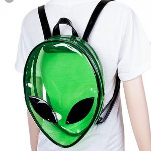 Vinyl alien backpack