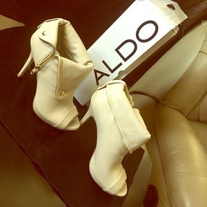 Cream Ankle Boots