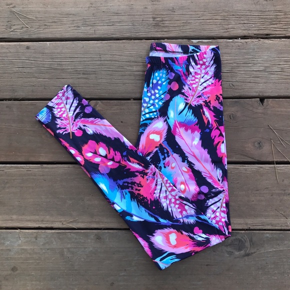🌷 Printed Feather Leggings - Picture 5 of 8