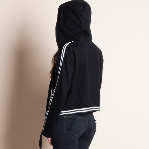 Lace Up Hoodie Top - Picture 3 of 4