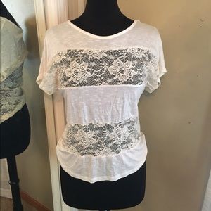 White Lace- Loose T-shirt