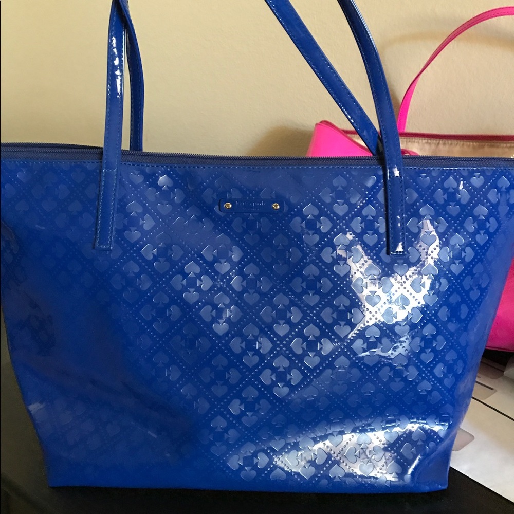 ♠️Kate Spade Cobalt Blue Patent Zippered Tote♠️