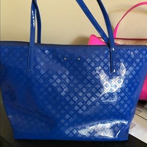 ♠️Kate Spade Cobalt Blue Patent Zippered Tote♠️