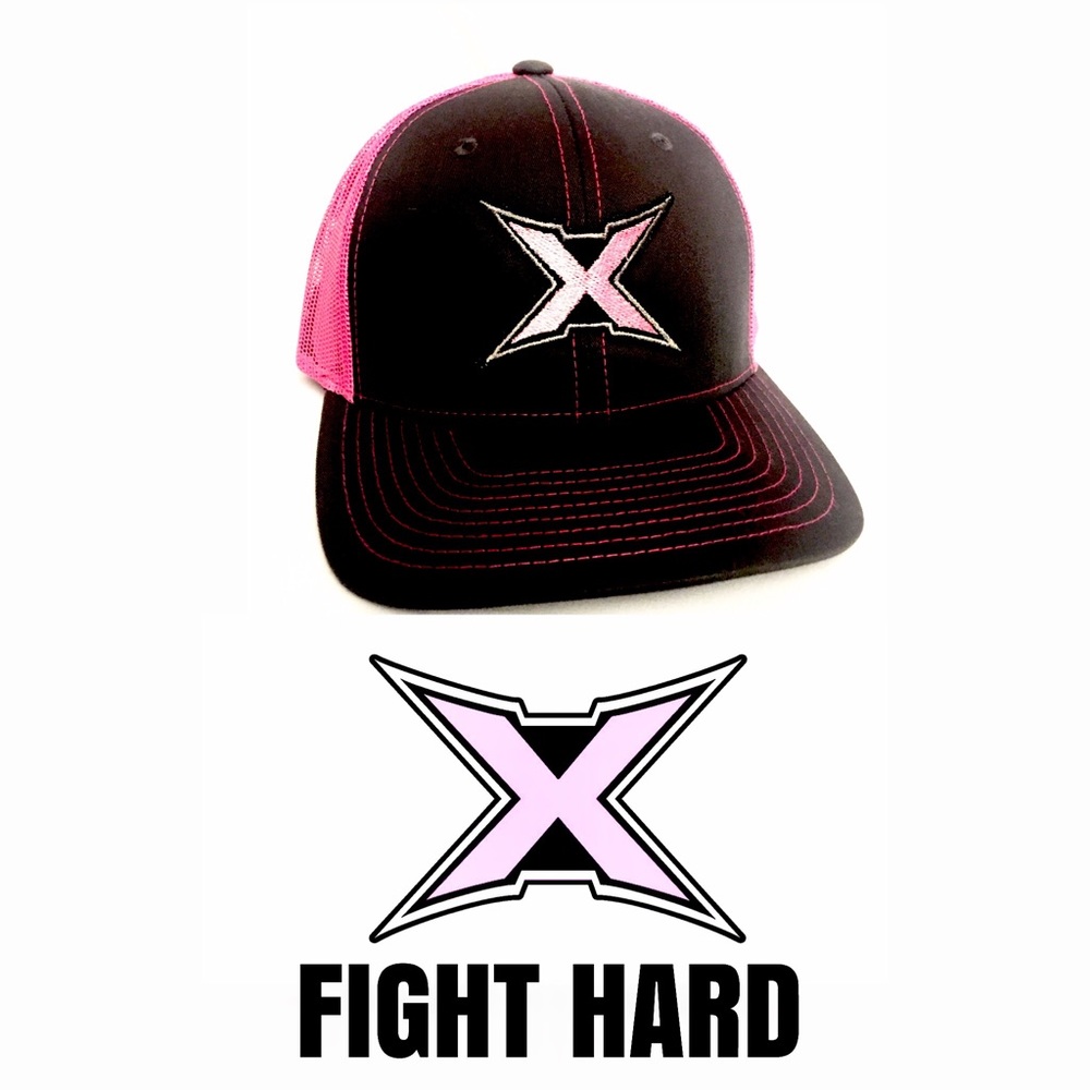 New ladies pink Fight Hard cap