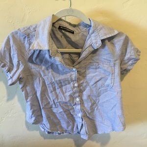 Brandy Melville Button Down Crop Top