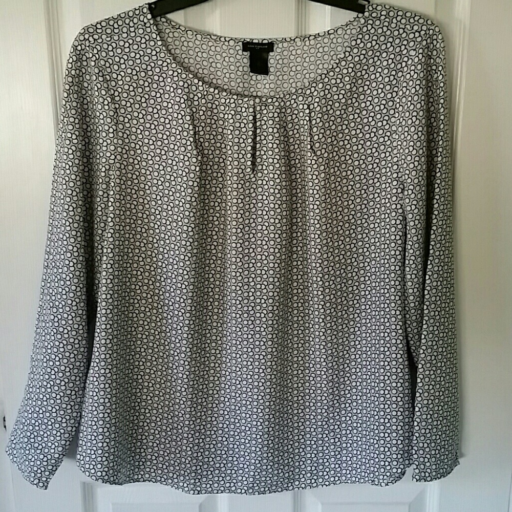 Polka dot long sleeve blouse