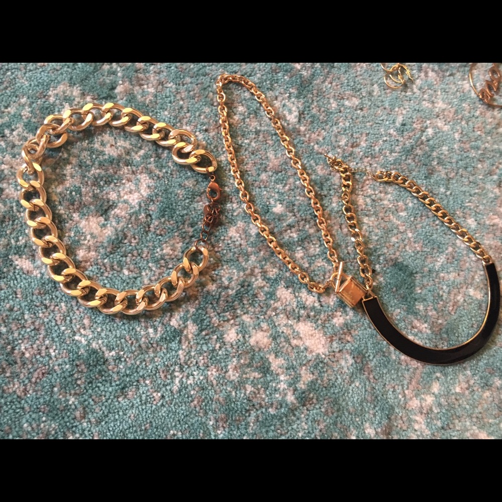 Women's gold necklaces!!!  Funky and stylish!