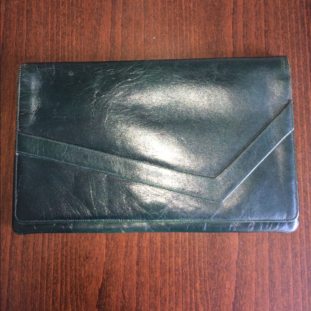 Vintage emerald envelope purse