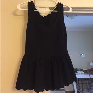 Peplum open back top