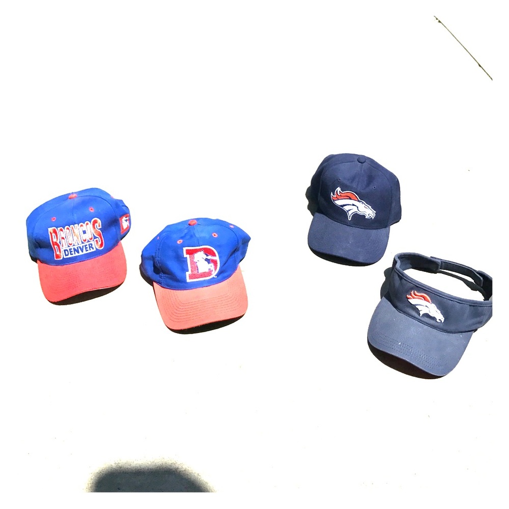 Broncos hats bundle and visor