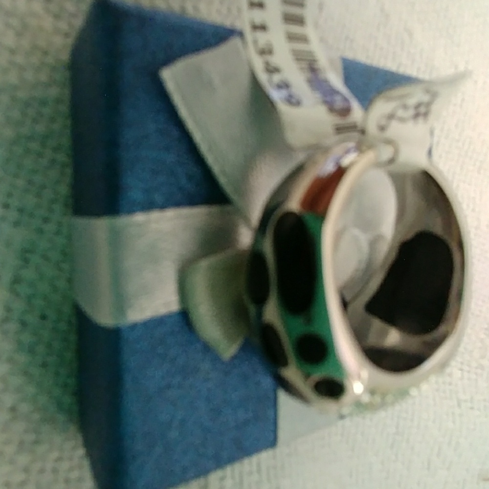 πLEOPARD PRINT & CRYSTAL STATEMENT RING SIZE 9 - Picture 7 of 8