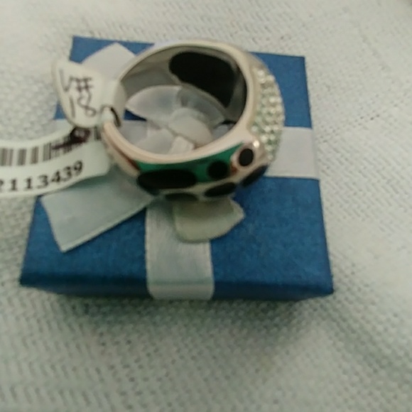 🆕LEOPARD PRINT & CRYSTAL STATEMENT RING SIZE 9 - Picture 6 of 8