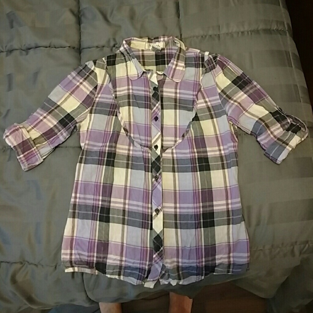 Cotton plaid shirt