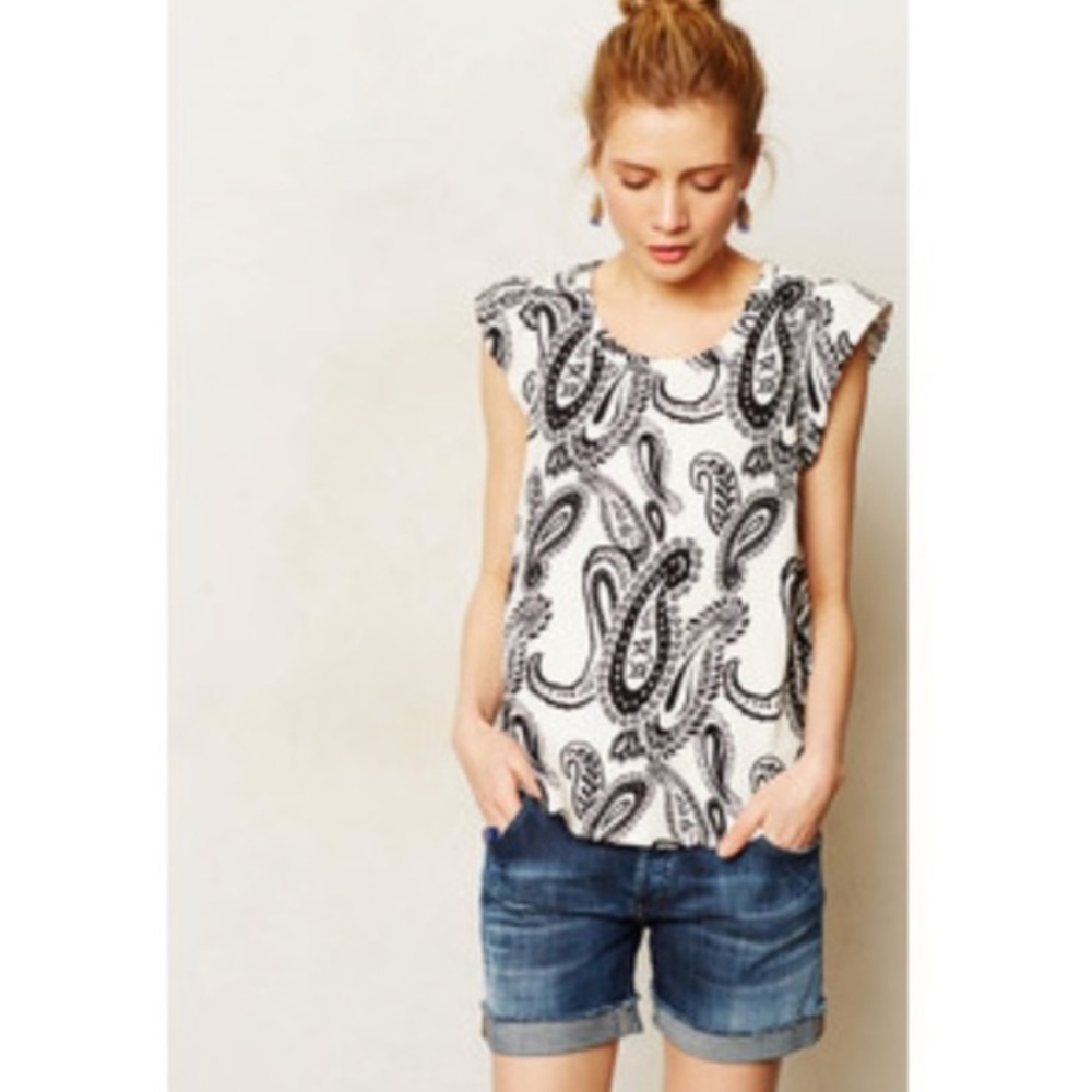 Deletta Madrona Paisley top - Picture 1 of 7