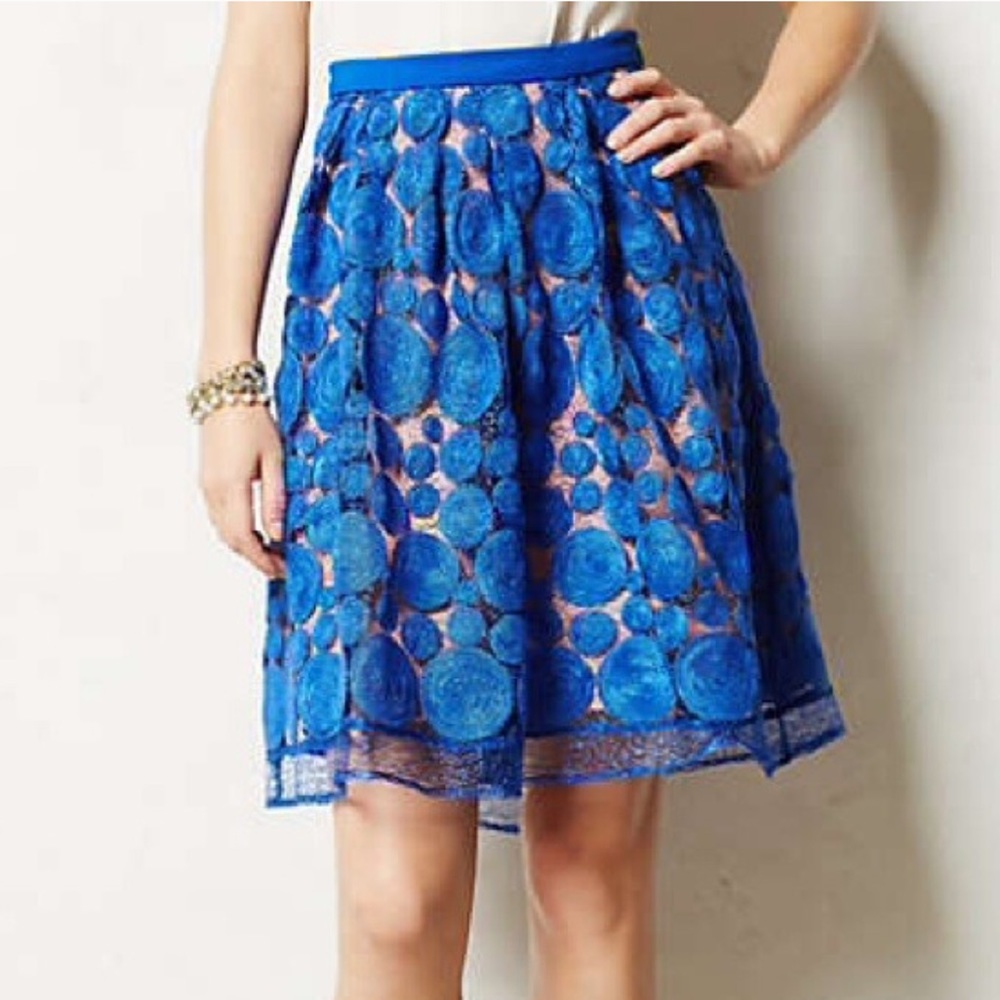 Eva Franco Albastru Circle skirt.