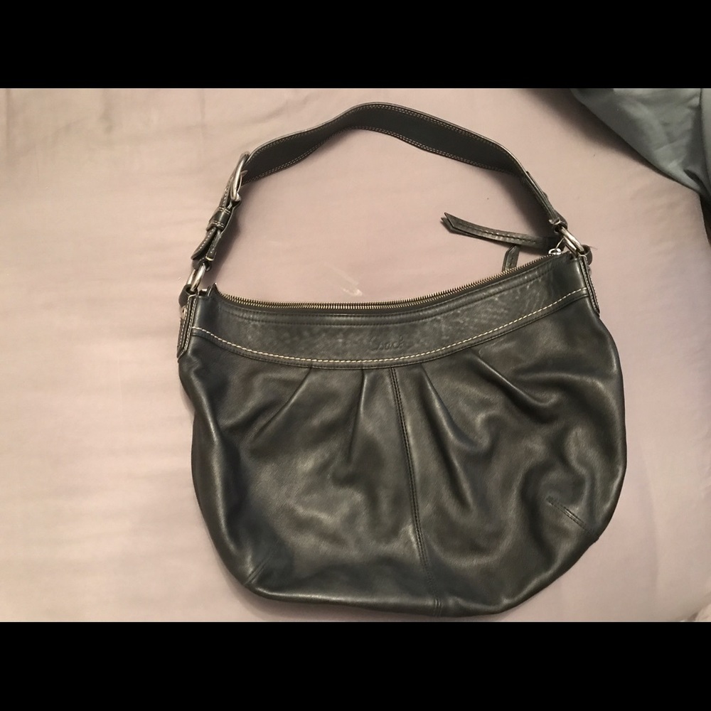 COACH Black Hobo Handbag!