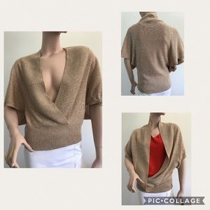 Bebe Gold speck Knit Top Excellent Condition