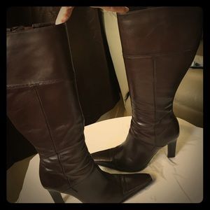 Dark brown tall boots