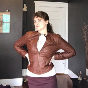 Cognac Moto Jacket