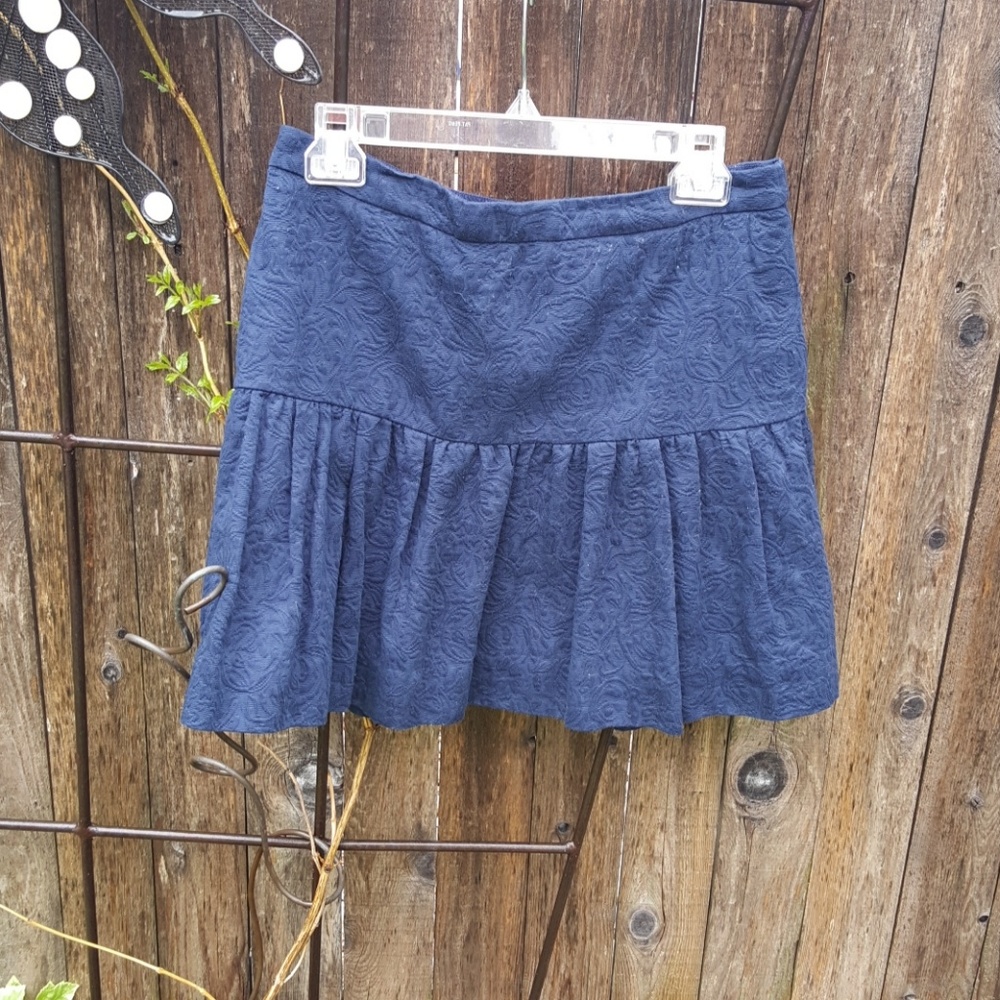 JCREW navy skirt