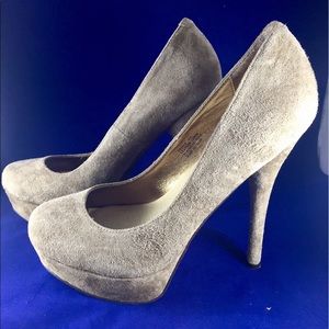 Beige Taupe Platform Heels Size 6.5