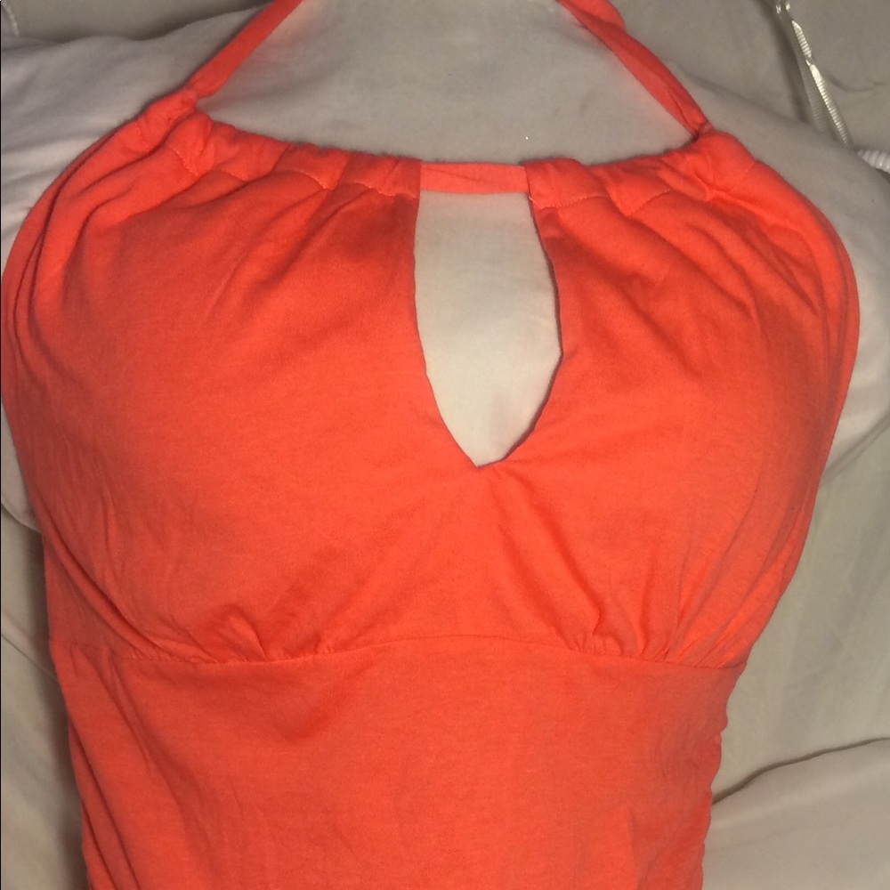 Coral Victoria Secret halter top.
