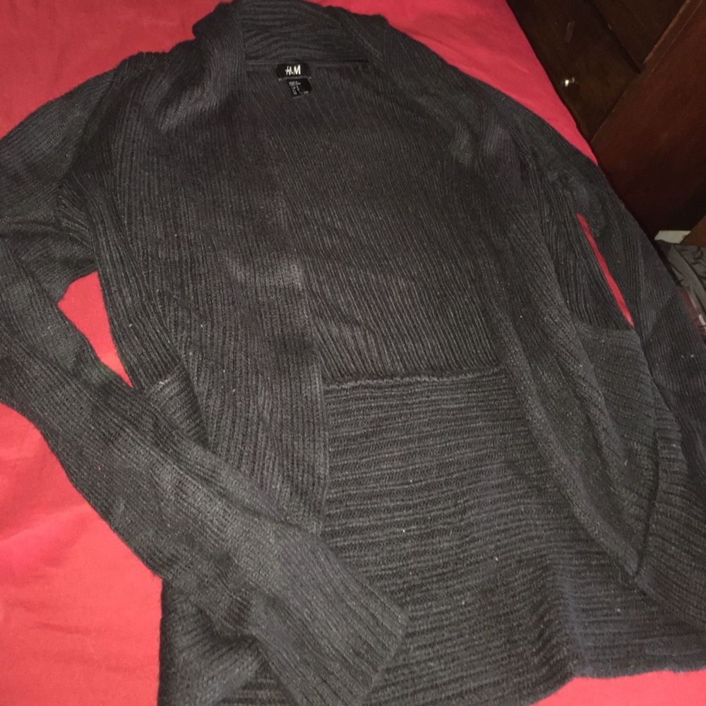 H&M black throw over cardigan