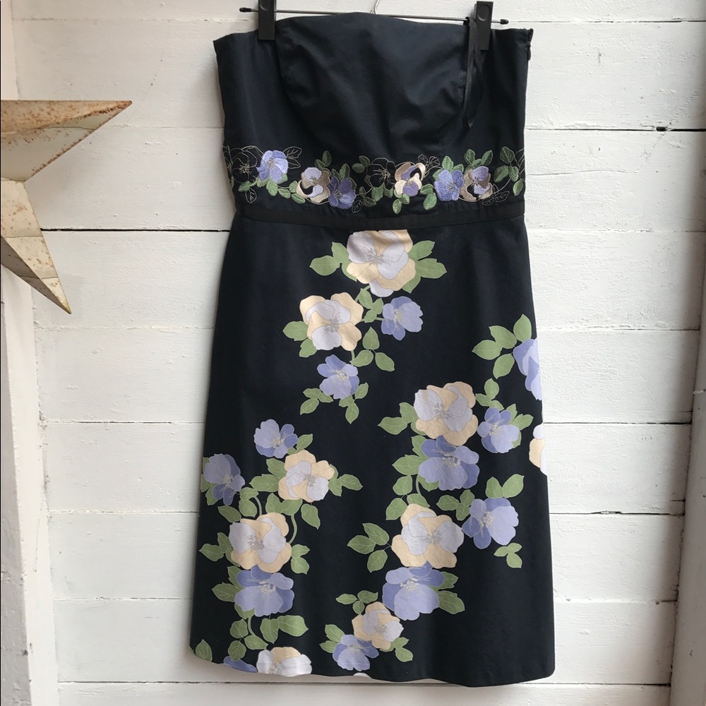 Floral Strapless Dress