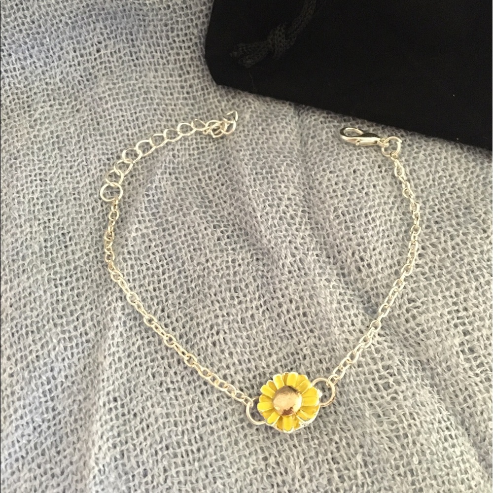 Sunflower charm bracelet