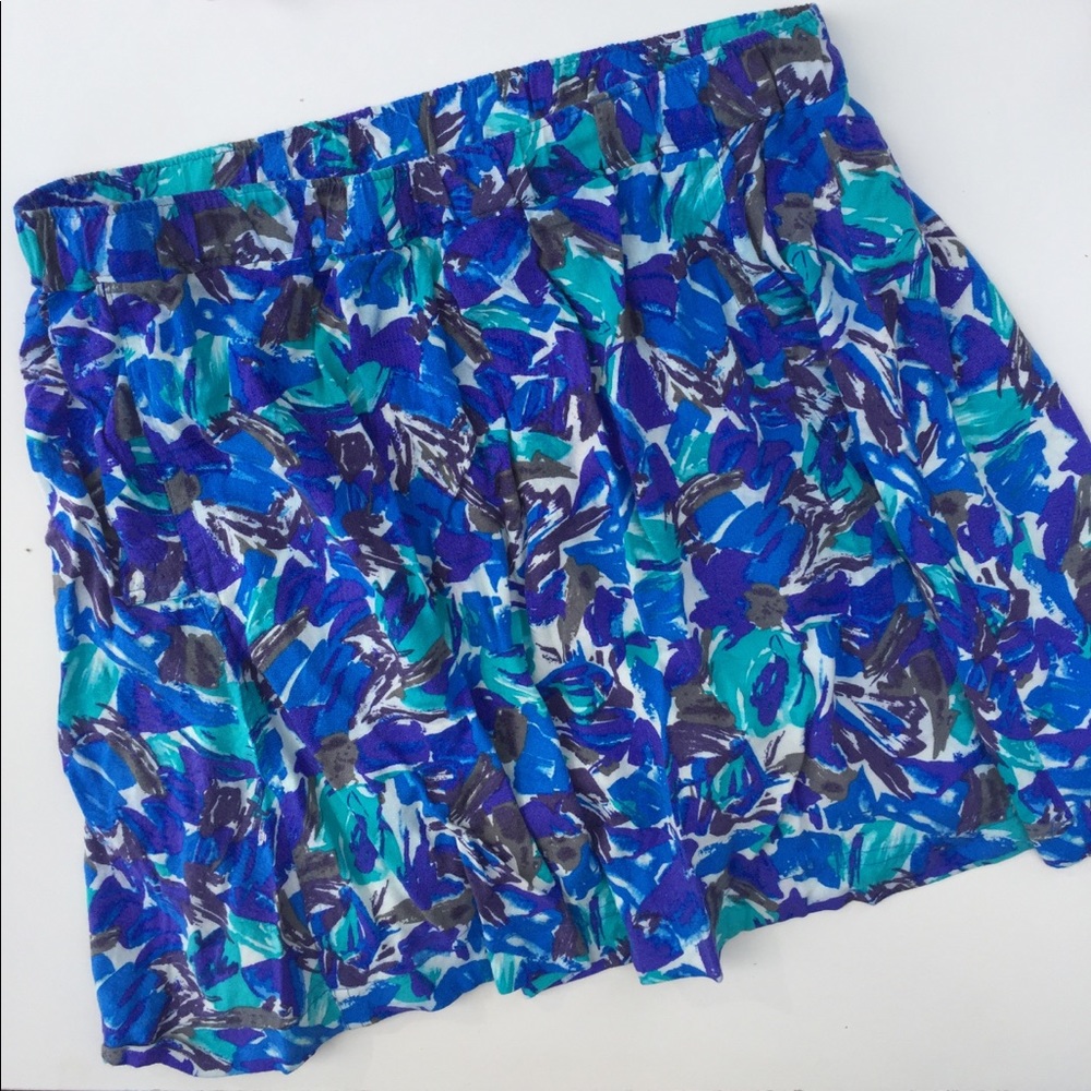 Blue Floral Spring Skirt