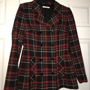 CAbi plaid lightweight coat