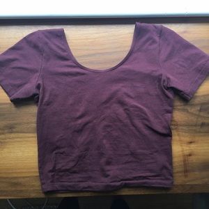 Maroon crop top