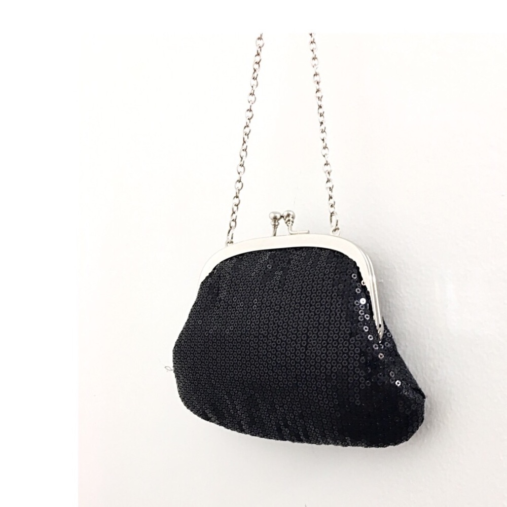 Evening Black Sequins Little Bag. Chic & Stylish!