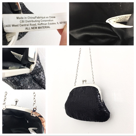Evening Black Sequins Little Bag. Chic & Stylish! - Picture 2 of 6