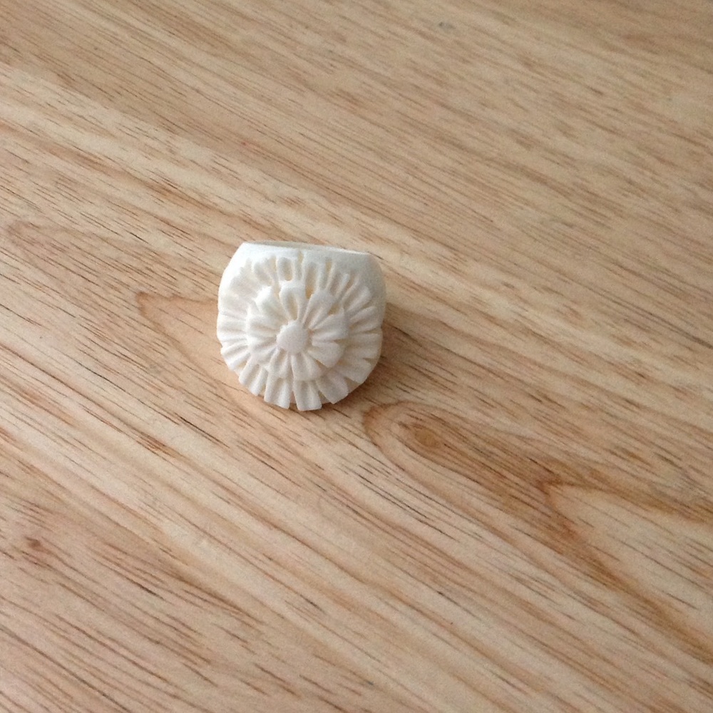 Bone carved ring